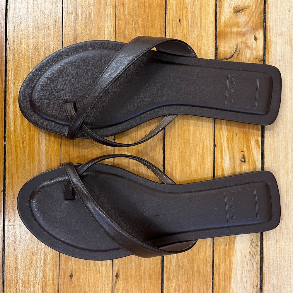 DOLCE VITA DK BROWN STRAPPY SANDALS